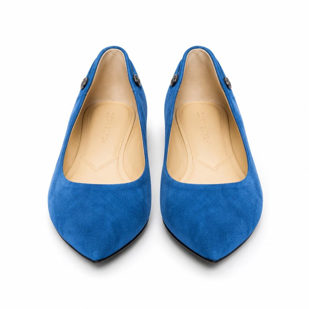 NWT Enzo Angiolini Eashiana Blue Suede Ballet Flats Size 8.5 M